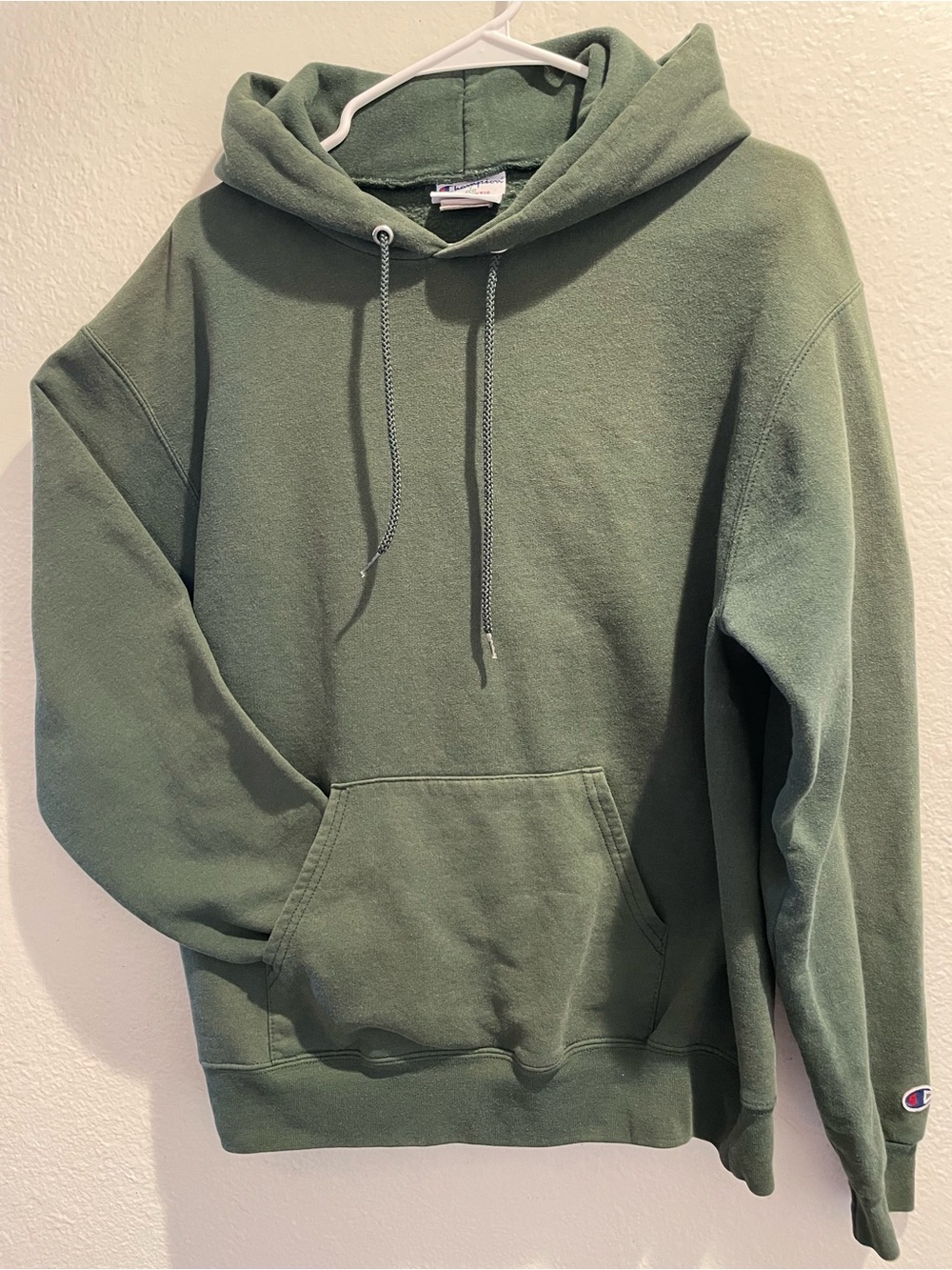 Champion Olive Green Pullover Hoodie with Kangaroo Pocket